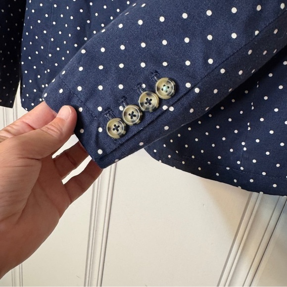 Boden Navy Polka Dot Preppy Lined Blazer size‎ 6 R - Picture 8 of 15